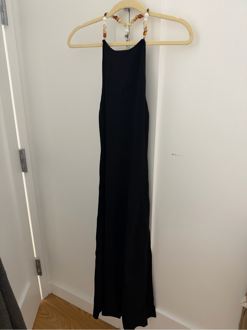 Maje Black Halter-Style Maxi Dress